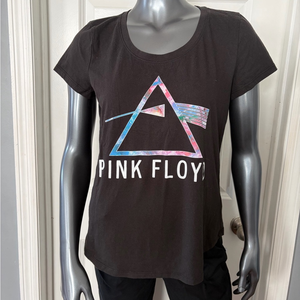 MAURICES Black Pink Floyd Graphic Tee with Iridescent Prism